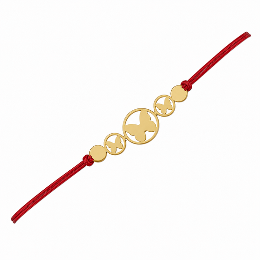 Anti Tarnish Golden Butterflies Kada