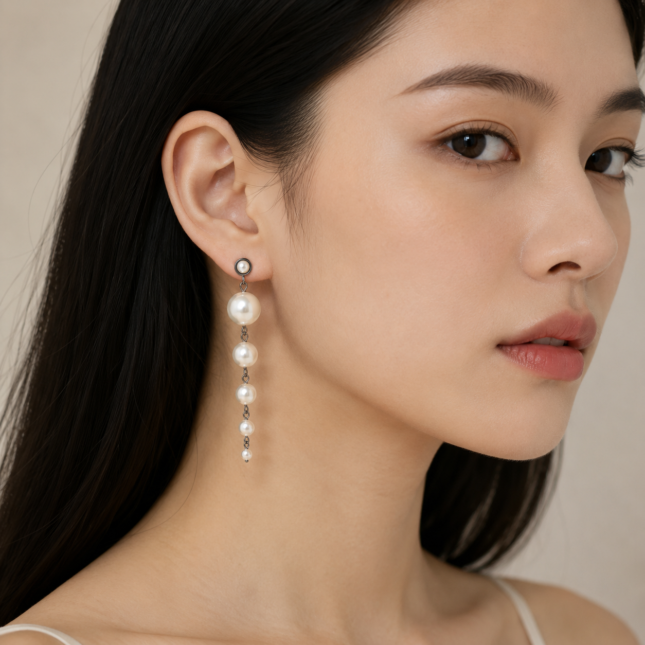 Silver Pearl Drop Earrings