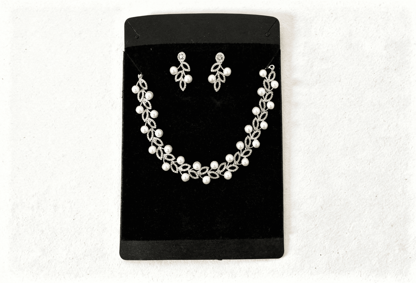 Celestial Flora Pearl Crystal Jewelry Set
