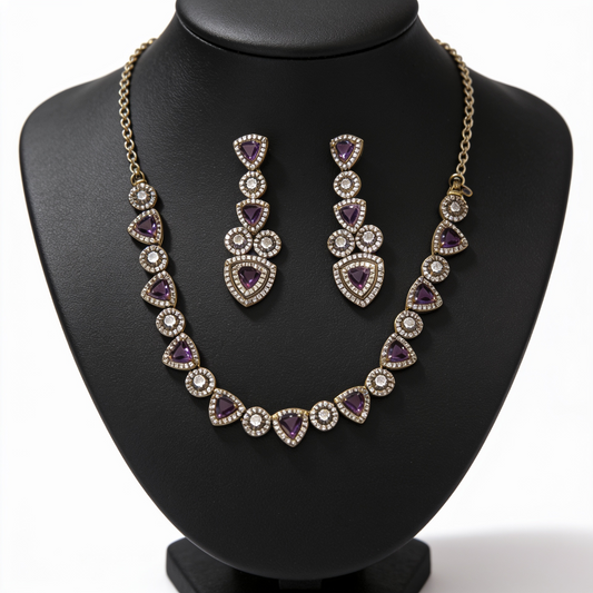Amethyst Royale Crystal Jewelry Set