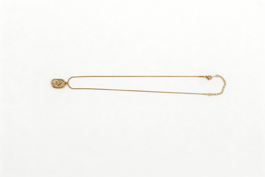Anti-Tarnish Gold Tulip Coin Necklace