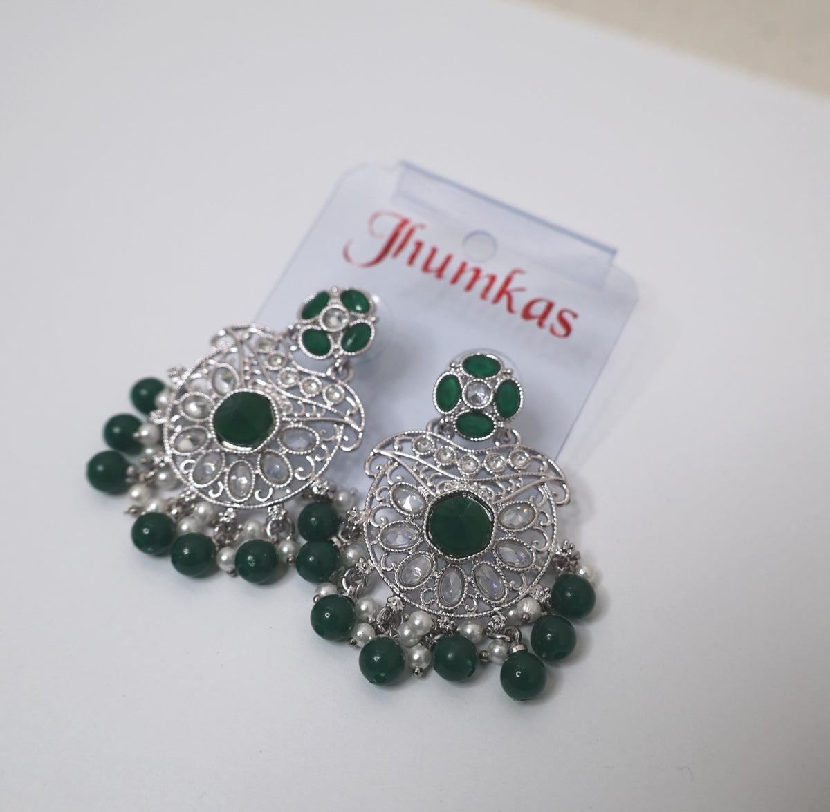 Silver-Plated Vintage Chandbali Earrings