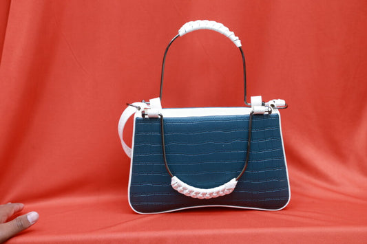 Embossed Metal Handle Sling (Grey)