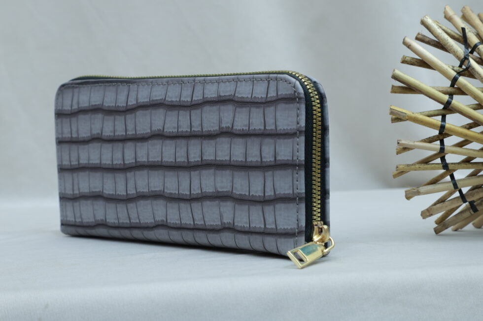 Big Zipper Hand Wallet (Grey)