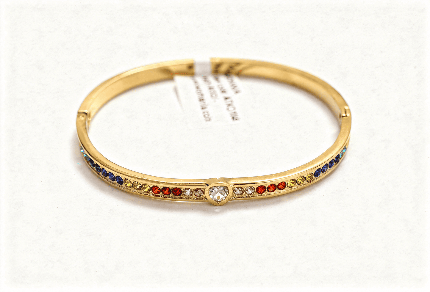 Anti-Tarnish Multi-Colored Gold Bangle