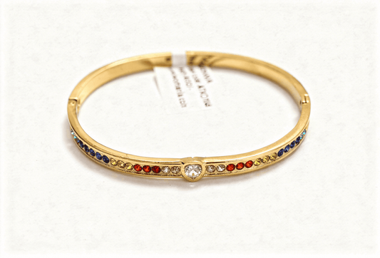 Anti-Tarnish Multi-Colored Gold Bangle