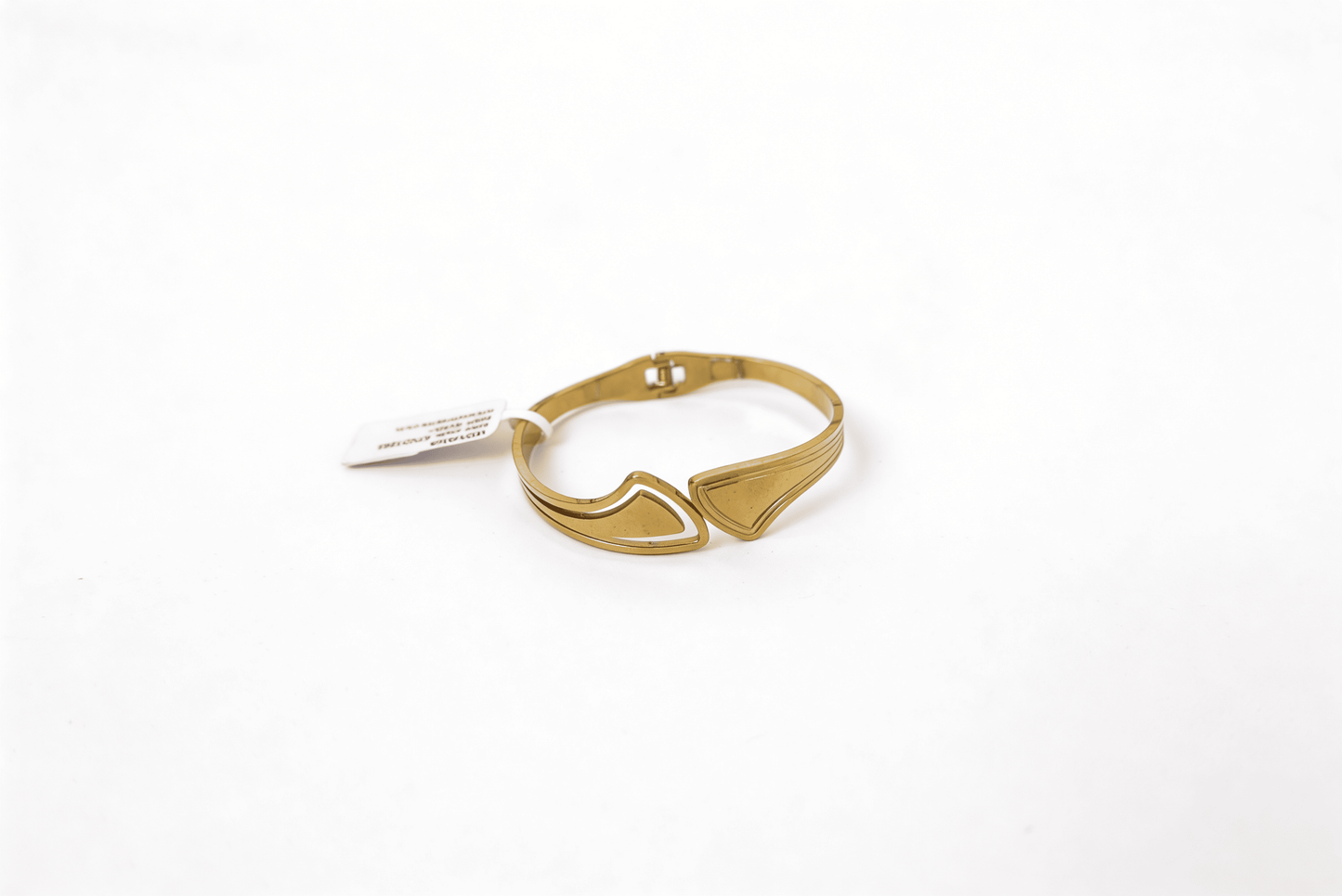 Anti-Tarnish Gold Geometric Shield Bangle