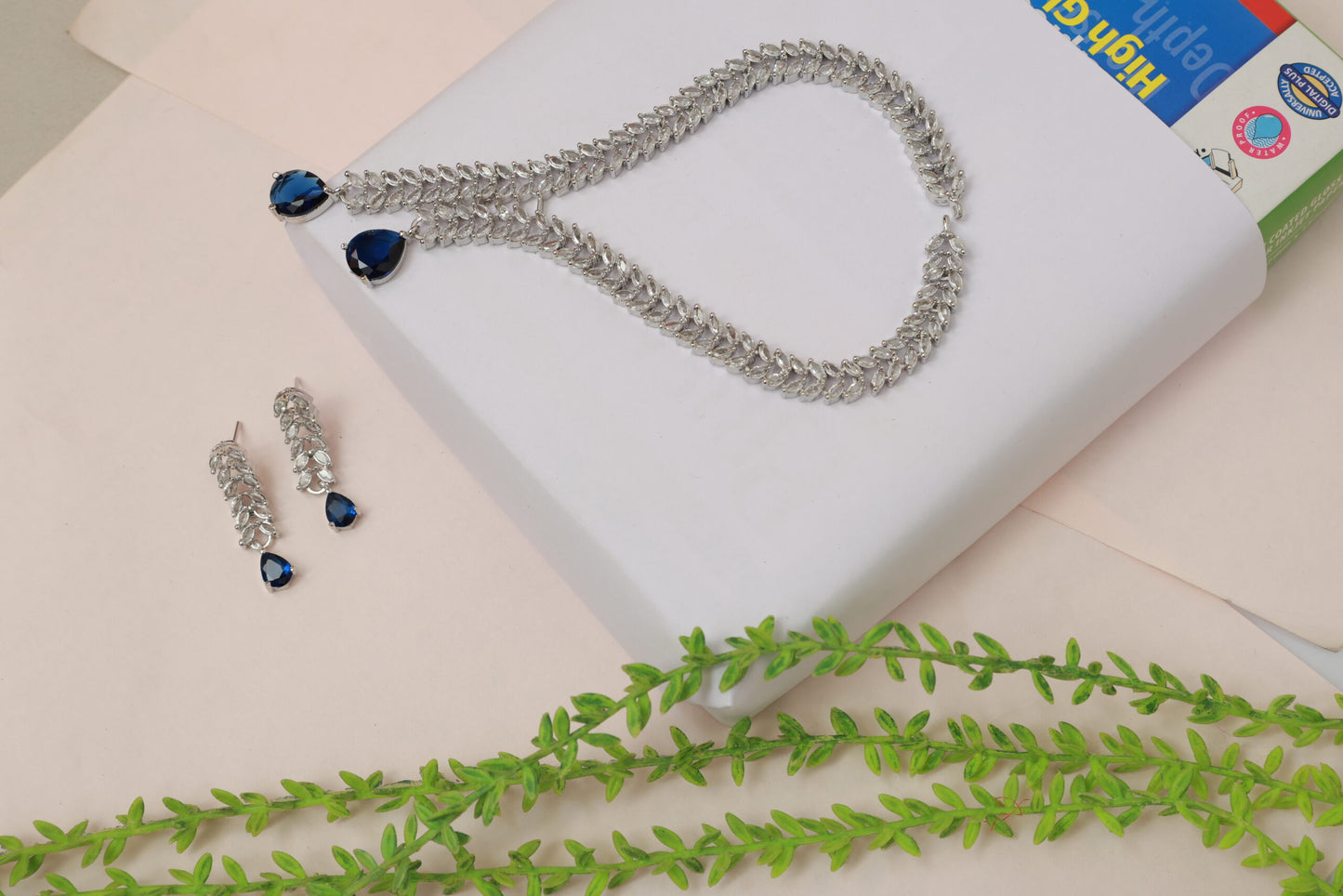 AD Luxury Dual Pendant Jewellery Set