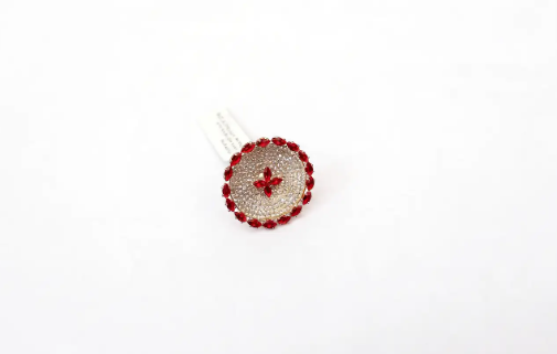 Golden Crimson Starlight Dome Ring