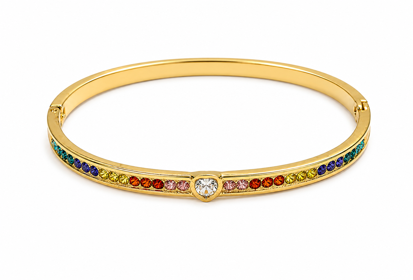 Anti-Tarnish Multi-Colored Gold Bangle