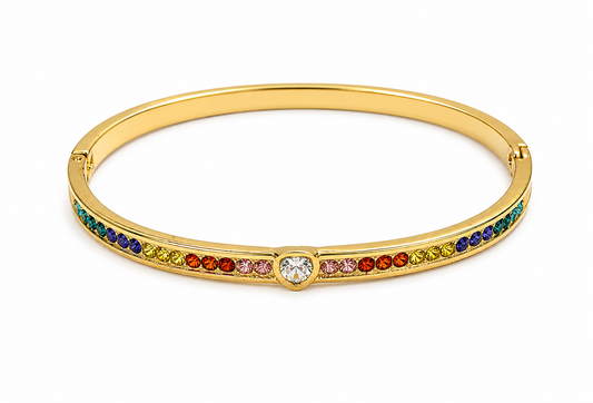 Anti-Tarnish Multi-Colored Gold Bangle