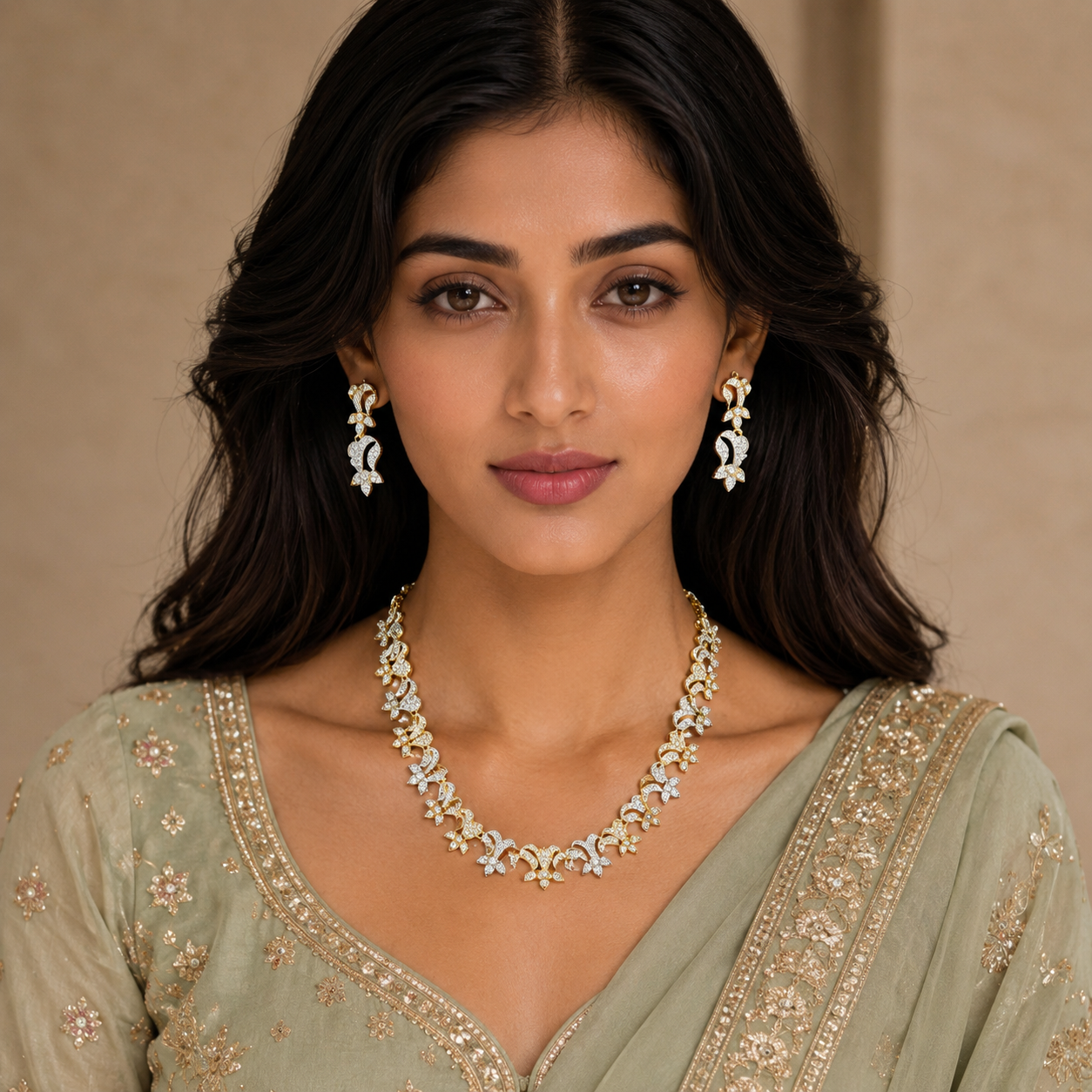 Gold and Silver Sparkling Jewelry Set