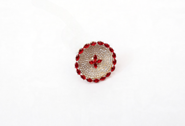 Golden Crimson Starlight Dome Ring