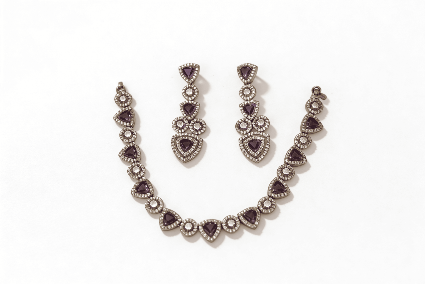Amethyst Royale Crystal Jewelry Set