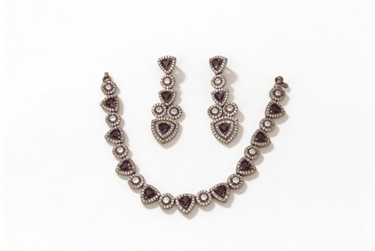 Amethyst Royale Crystal Jewelry Set