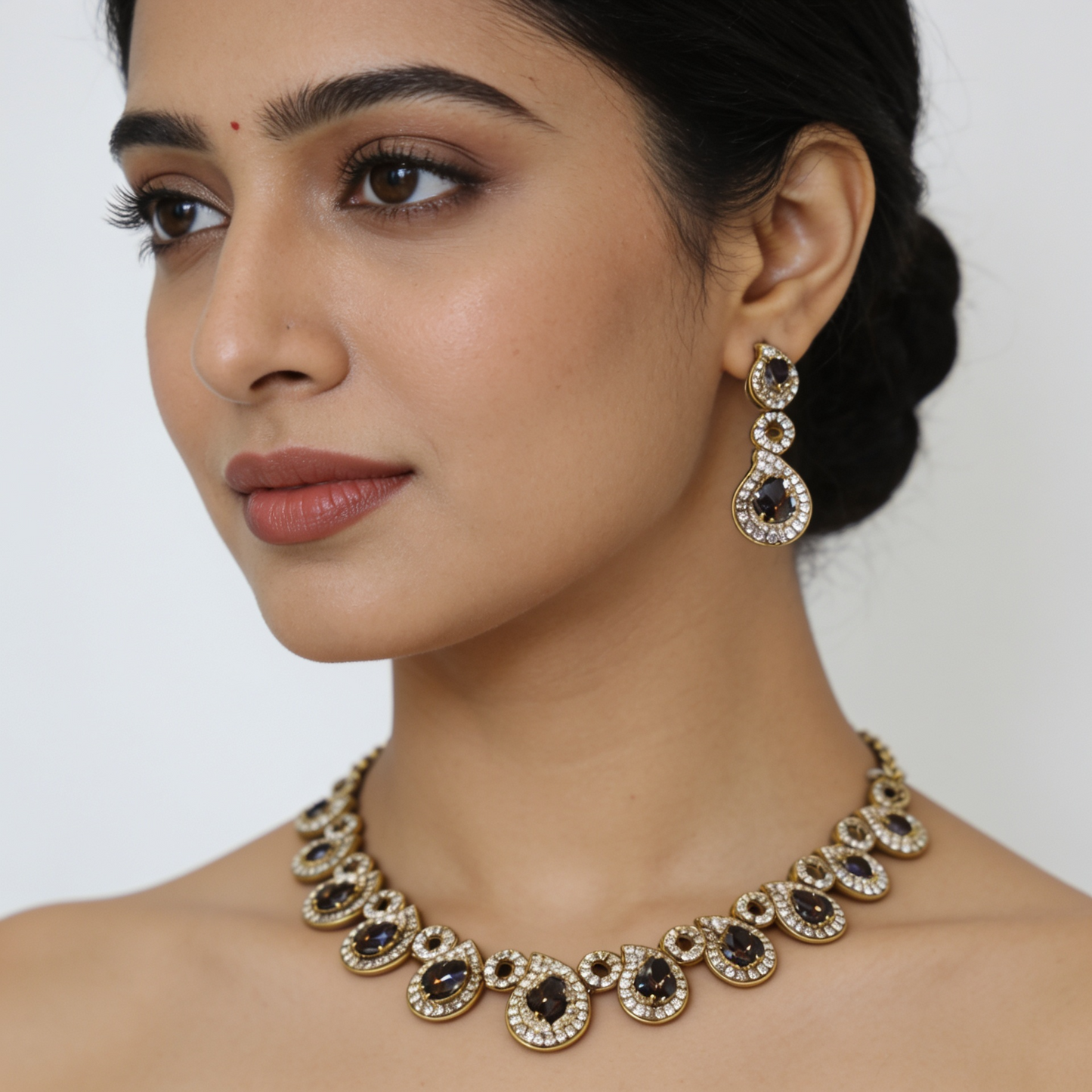 Midnight Teardrop Luxe Jewelry Set