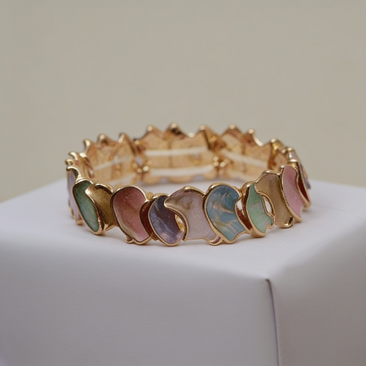 Fancy Multi coloured Elastic Bracelet