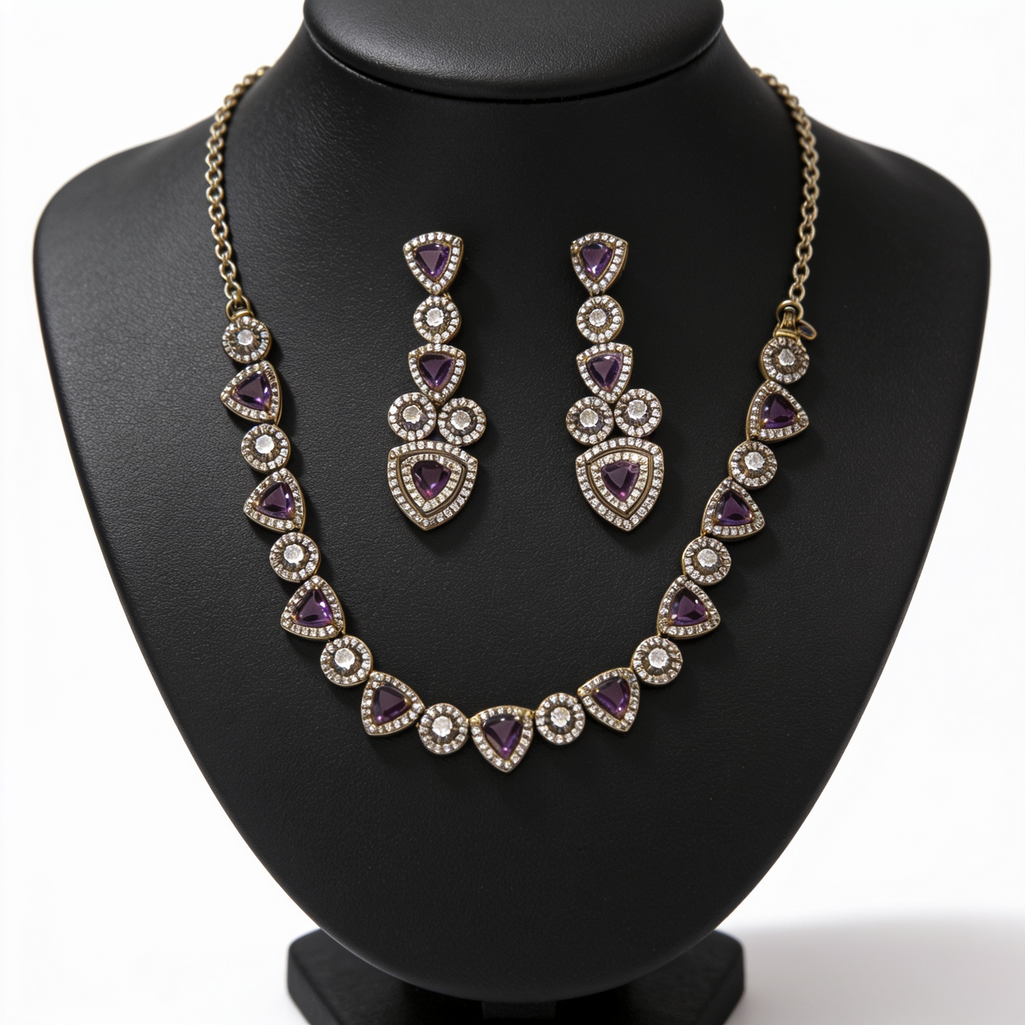Amethyst Royale Crystal Jewelry Set