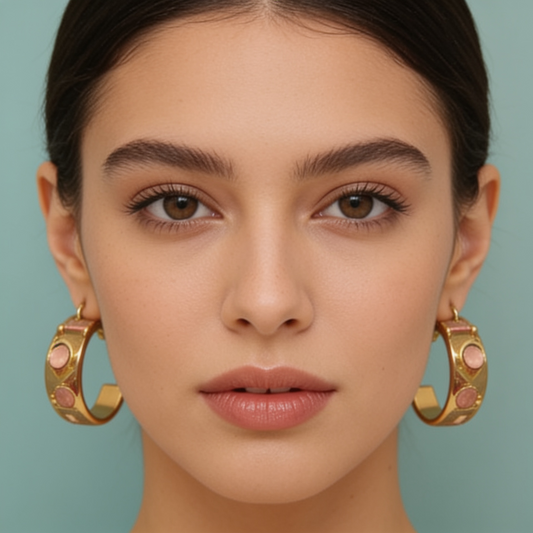 Anti Tarnish Stylish Peach Earring