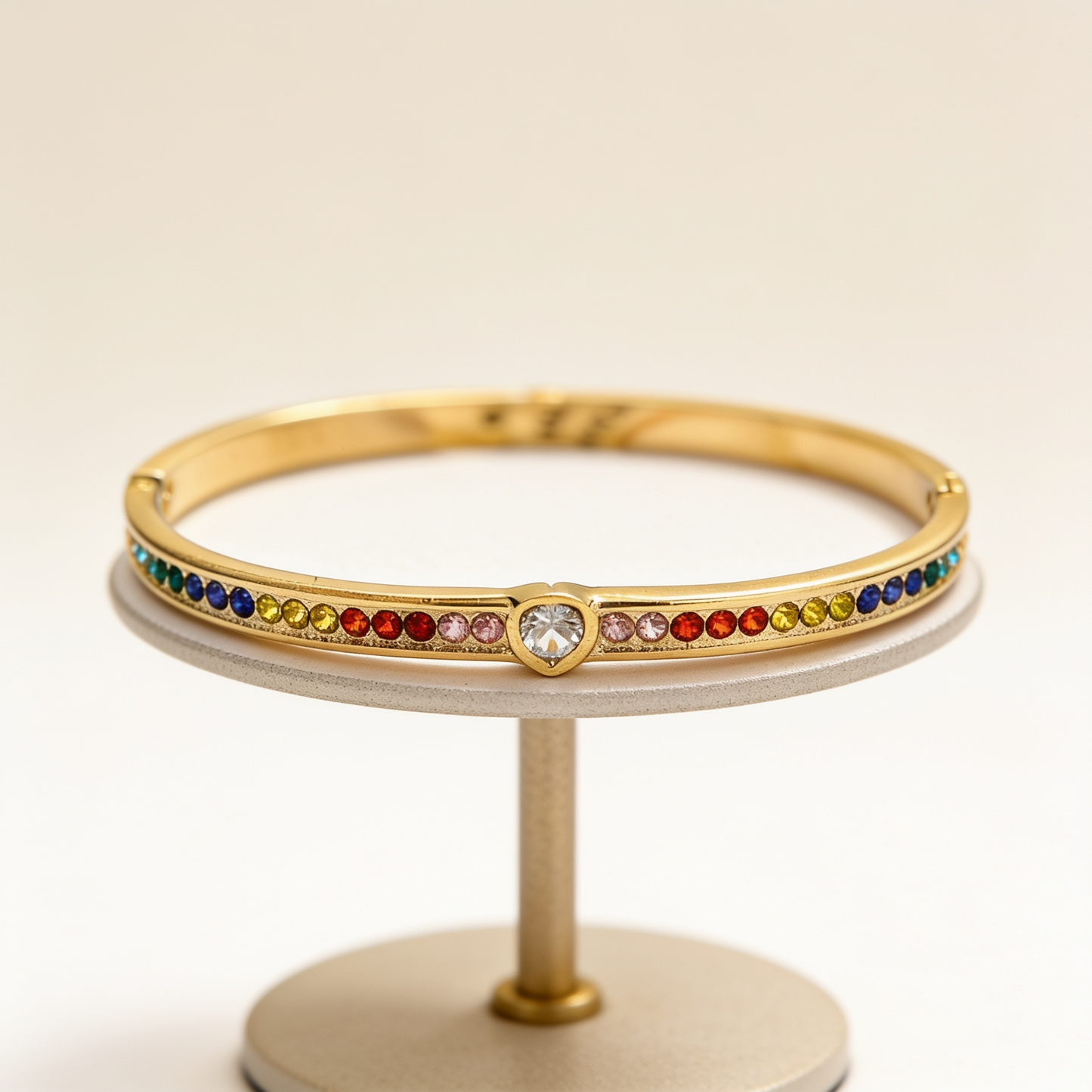 Anti-Tarnish Multi-Colored Gold Bangle